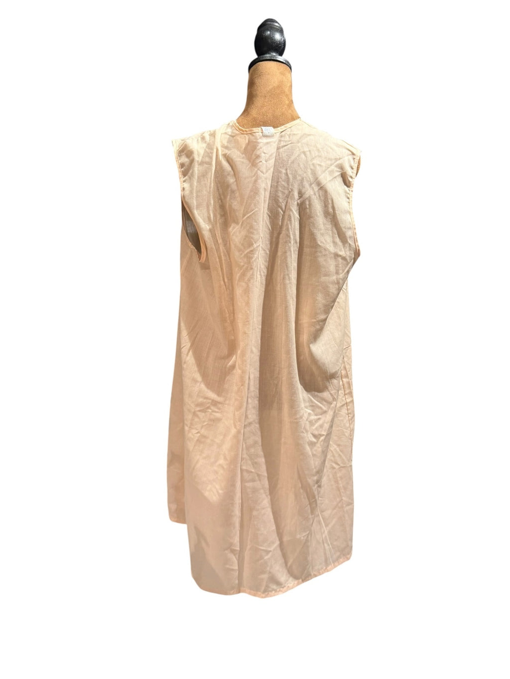 Vintage Katz Peach Embroidered Sleeveless Nightgown