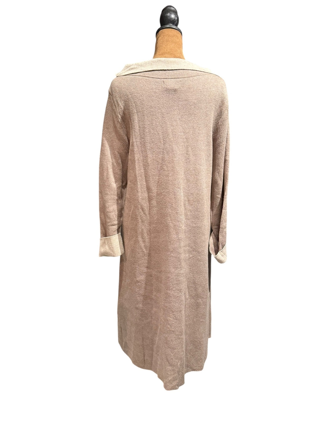 Adrienne Vittadini Beige Long Sleeve Knit Dress
