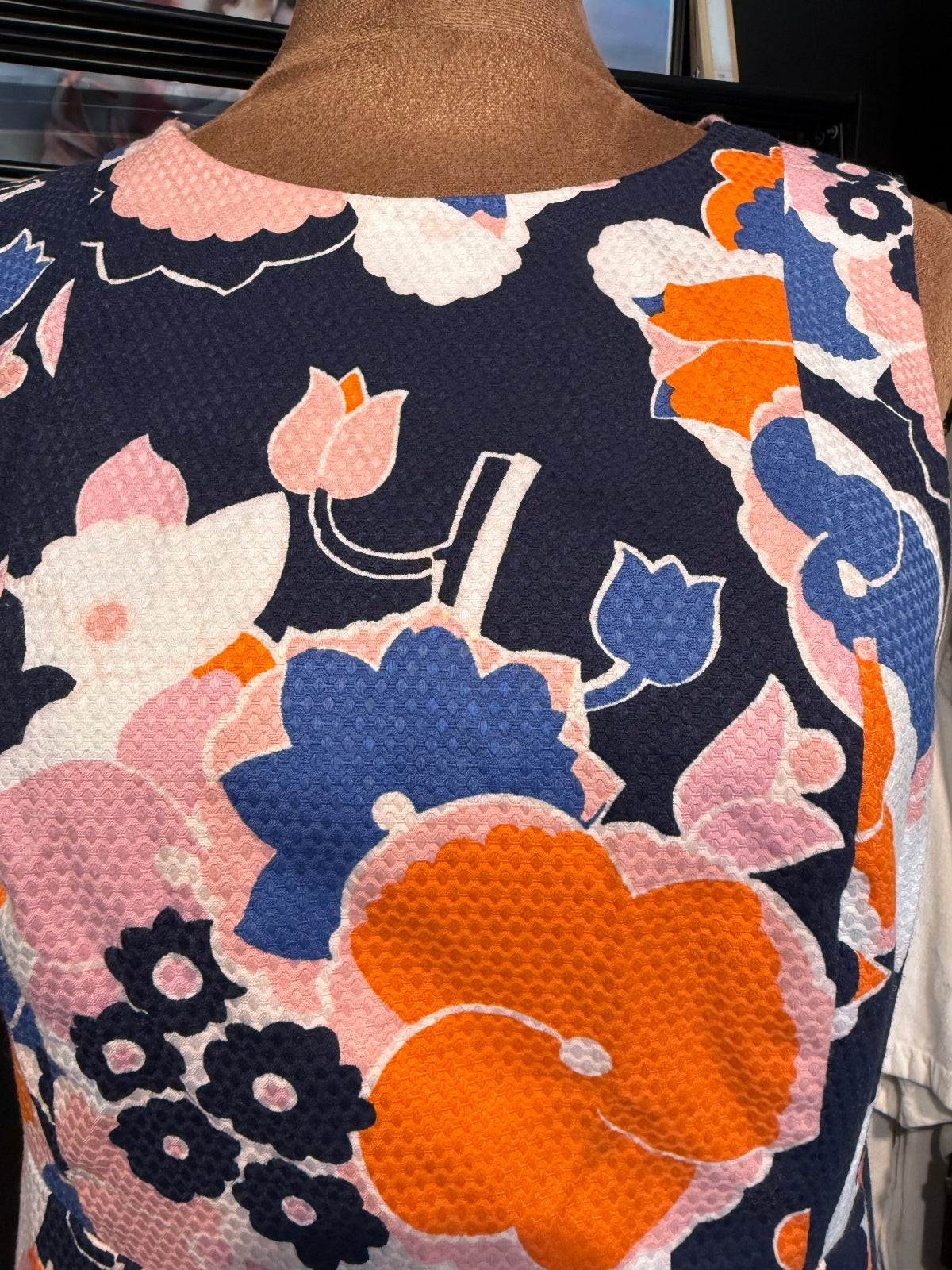 Boden Floral Textured Sleeveless Dress