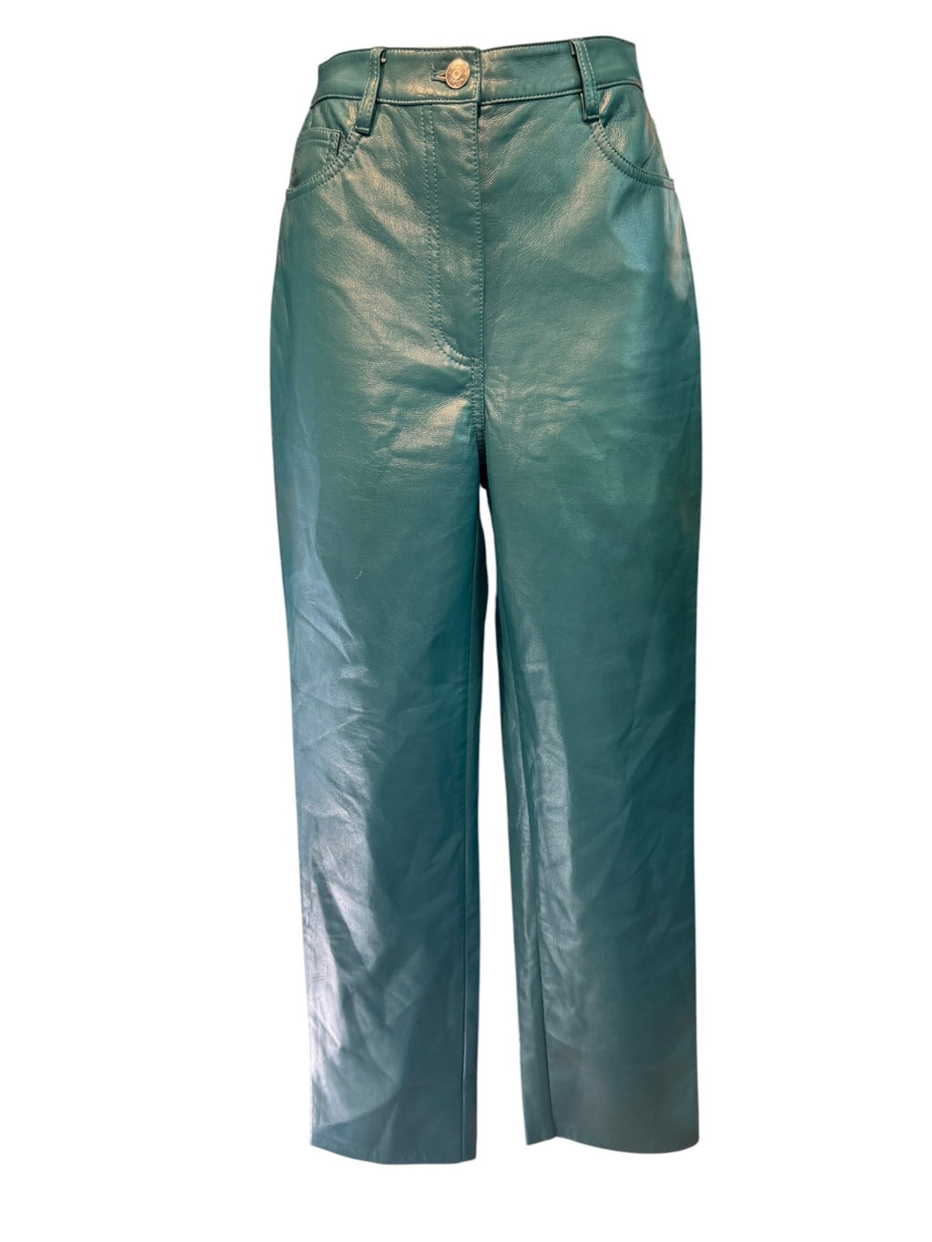 Wilfred Women's Teal Faux Leather Pants
