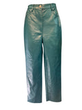 Wilfred Women's Teal Faux Leather Pants
