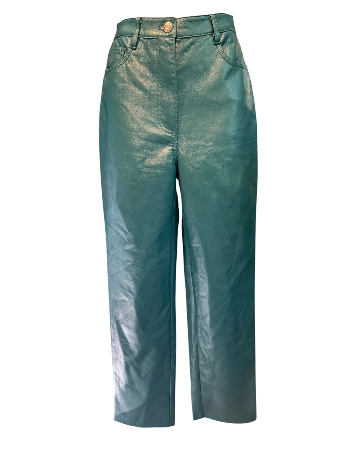 Wilfred Women's Teal Faux Leather Pants