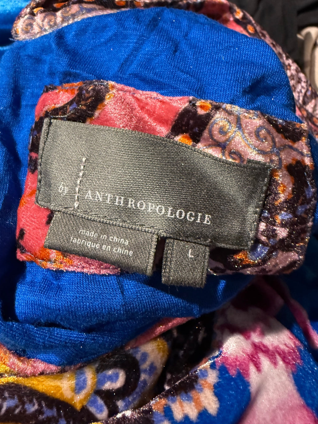 Anthropologie Velvet Floral Paisley Turtleneck Midi Dress