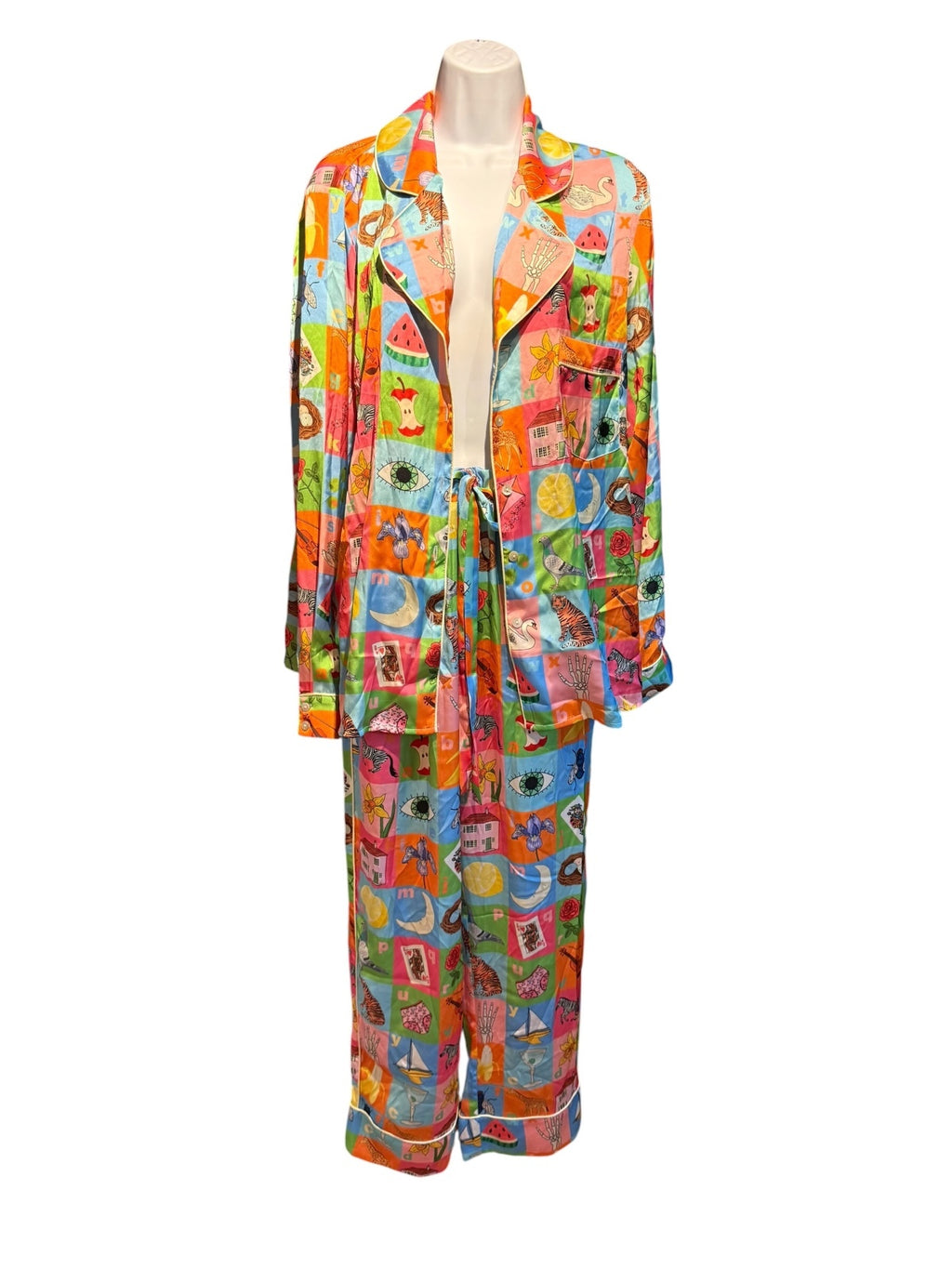 Karen Mabon Colorful ABCs Printed Pajama Set