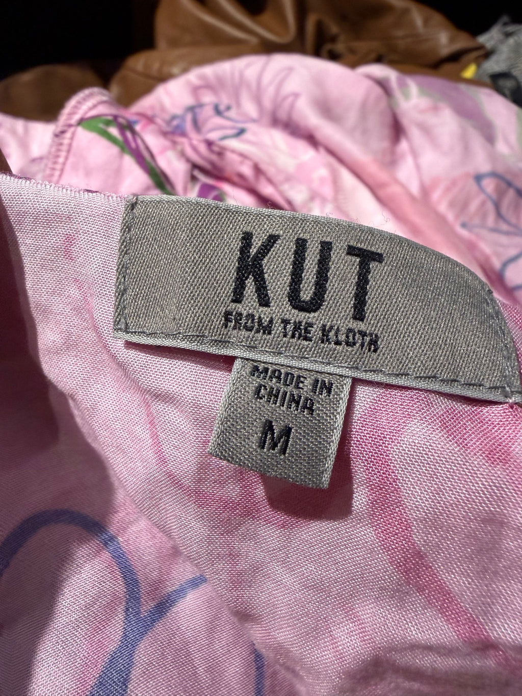 KUT from the Kloth Pink Floral Button-Up Shirt
