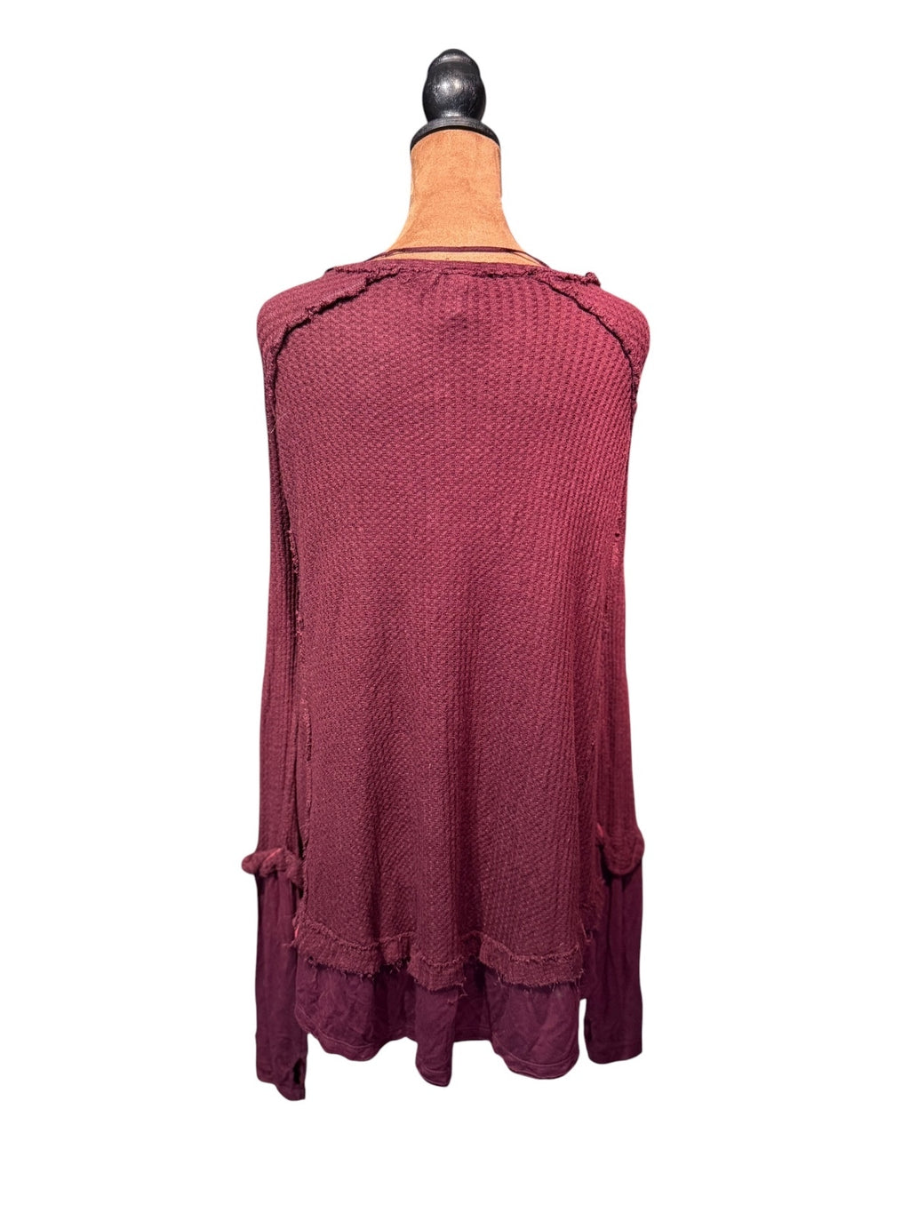 We The Free Burgundy Knit Tunic Top