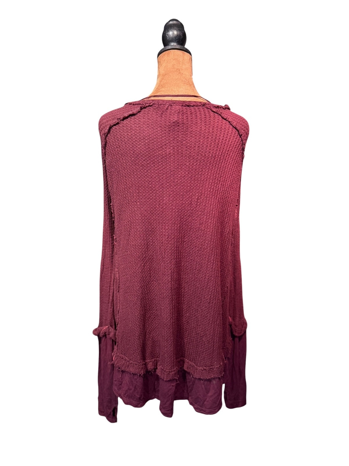 We The Free Burgundy Knit Tunic Top