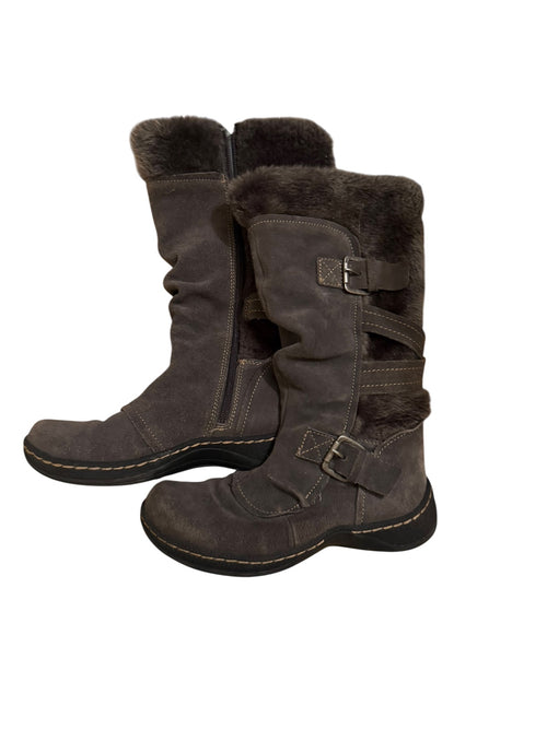 G.H. Bass & Co. Women's Brown Suede Shearling Lined Winter Boots