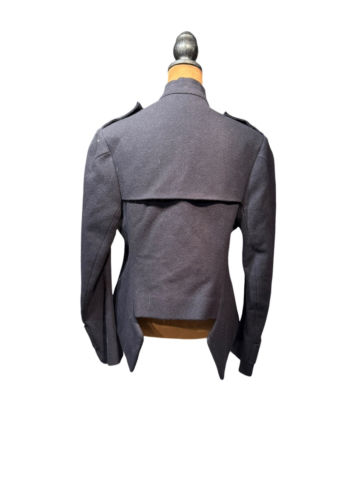 Yohji Yamamoto Black Wool Nylon Blend Military Style Jacket