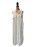 Maeve by Anthropologie Sleeveless Striped Button-Down Dress