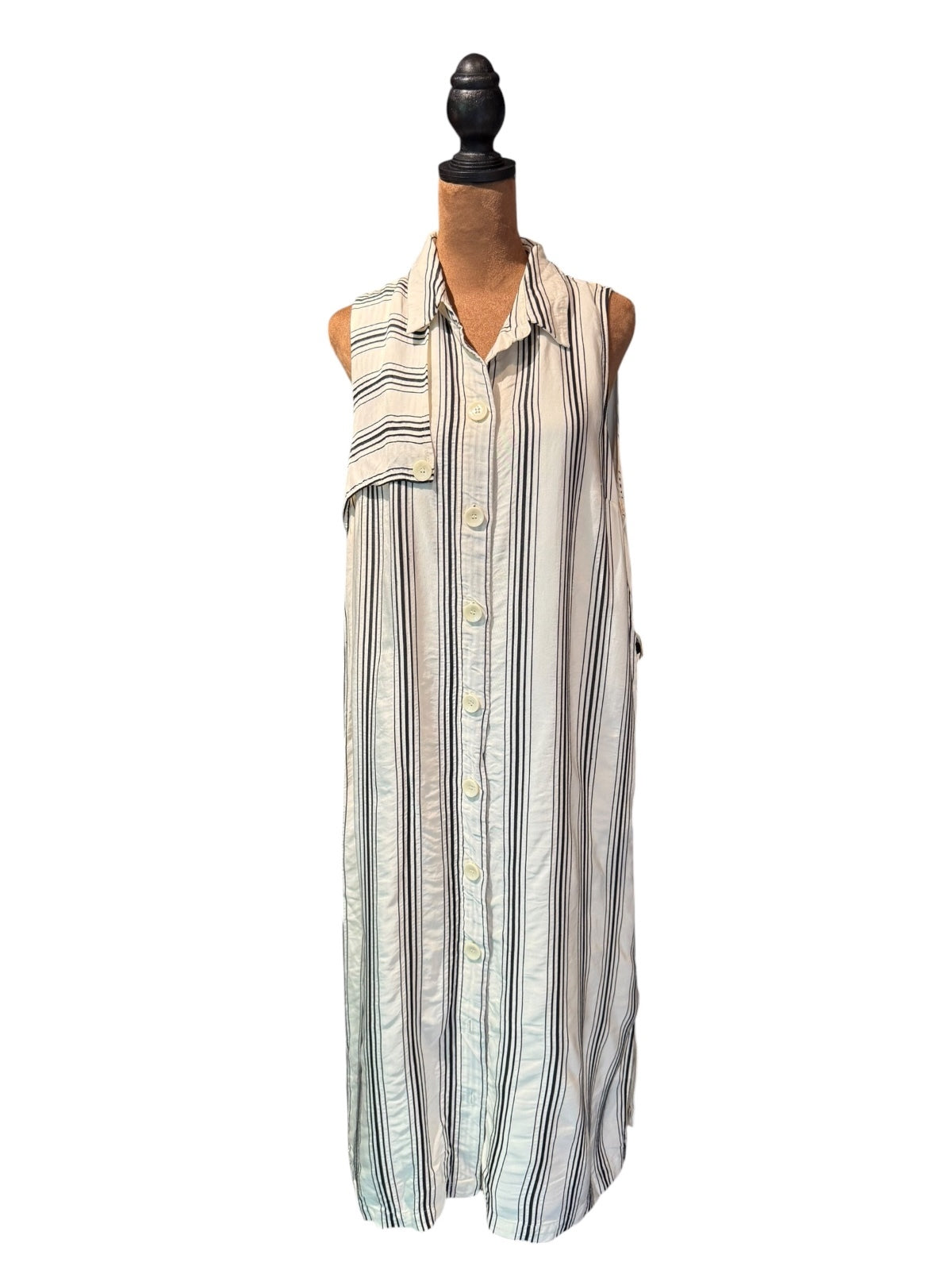 Maeve by Anthropologie Sleeveless Striped Button-Down Dress