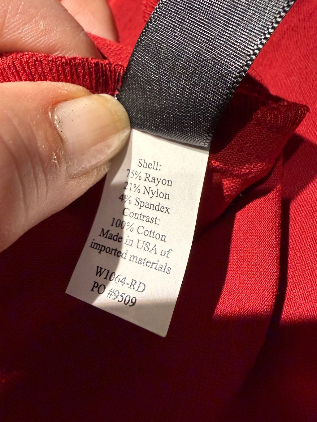 Betabrand Red Wrap Dress with Polka Dot Lining