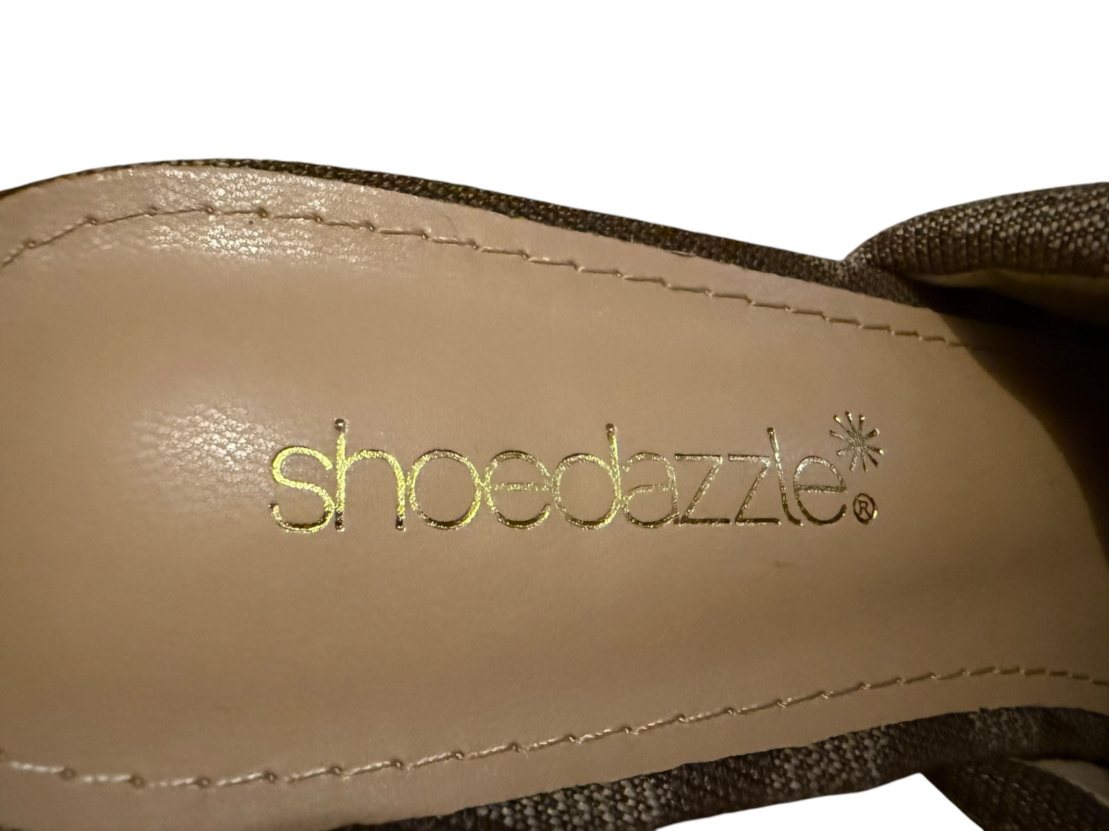 Shoedazzle Brown Patterned High Heel Mules