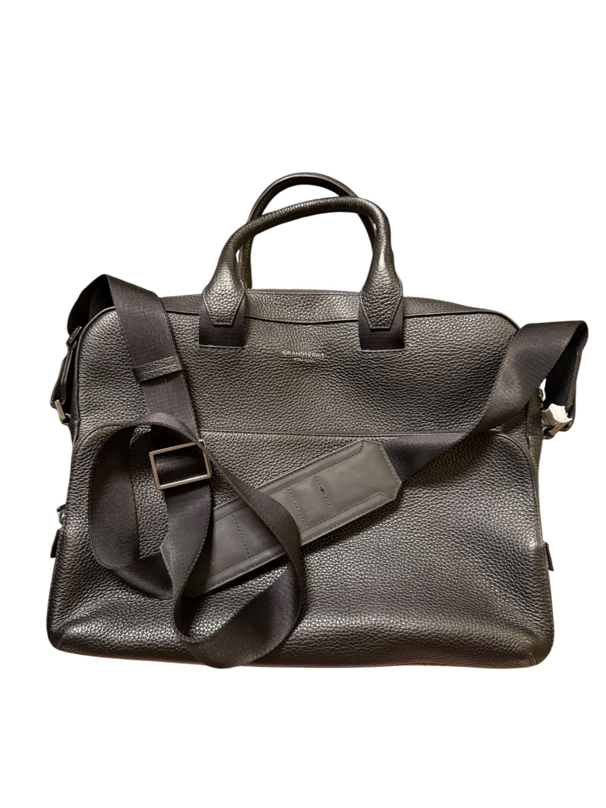 Cole Haan Grand Series Black Leather Attache Briefcase