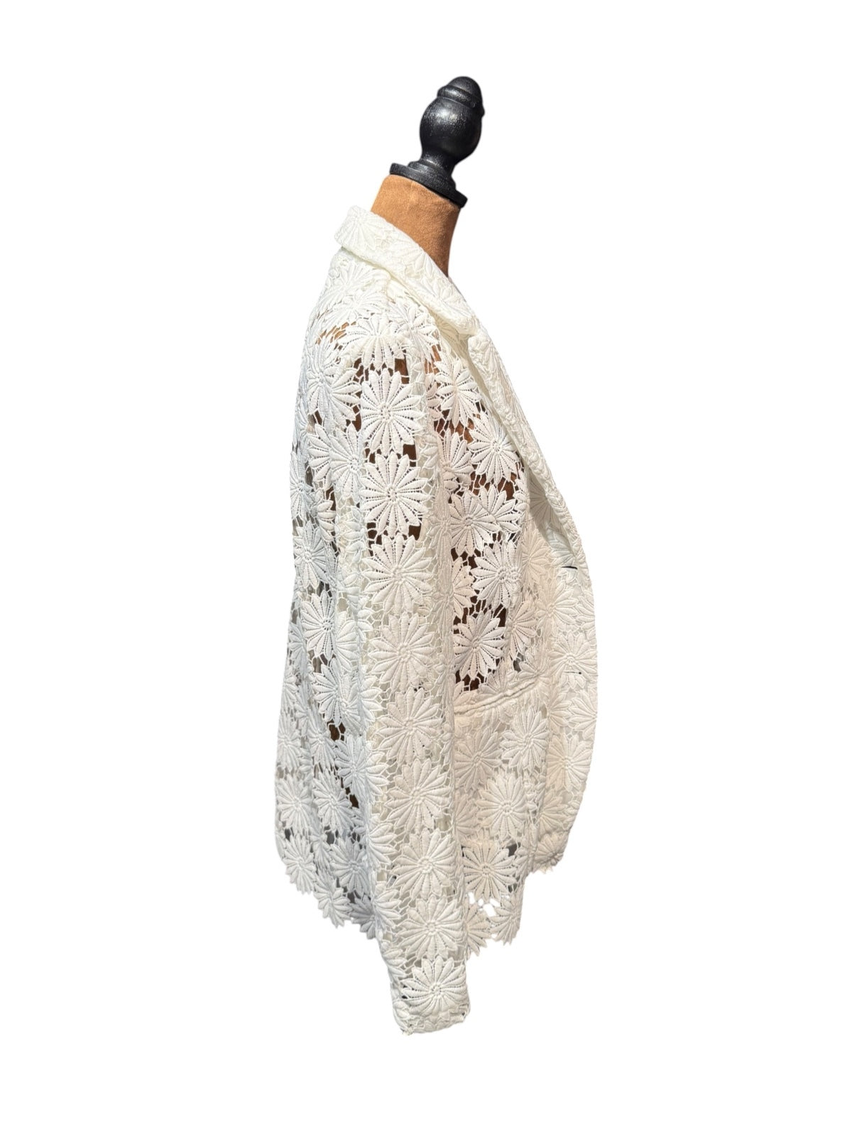 Berek White Floral Lace Blazer Jacket