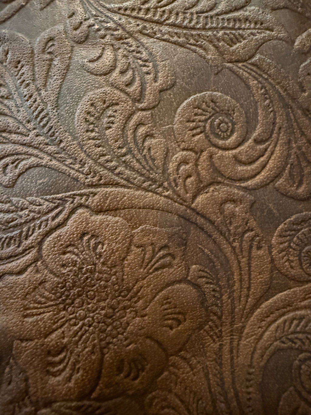 Sorpresa Genuine Leather Brown Embossed Shoulder Bag
