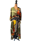Fashion Nova Printed Long Sleeve Hi Lo Dress
