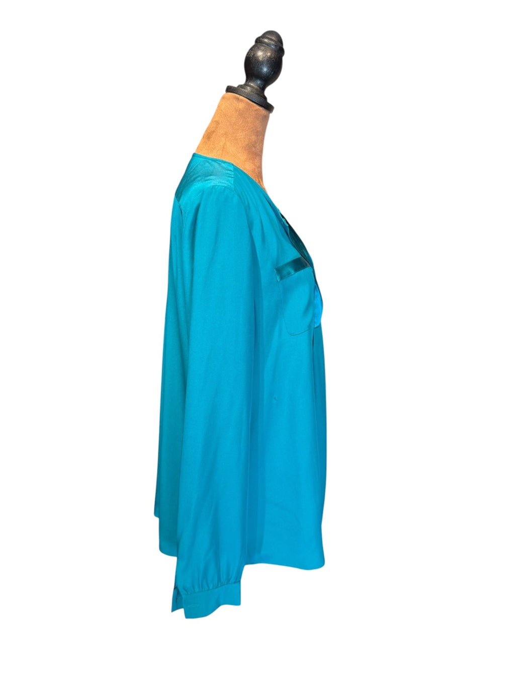 Lafayette 148 New York Silk Blouse in Vibrant Turquoise
