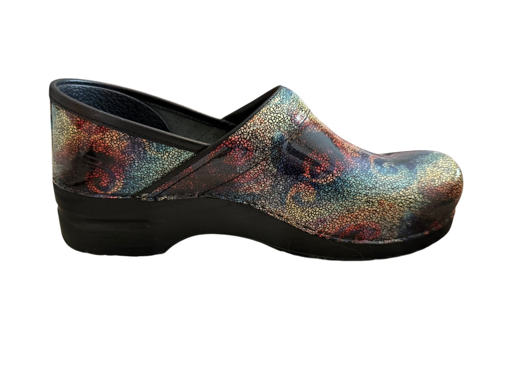 Dansko Multi-Color Patent Leather Clogs