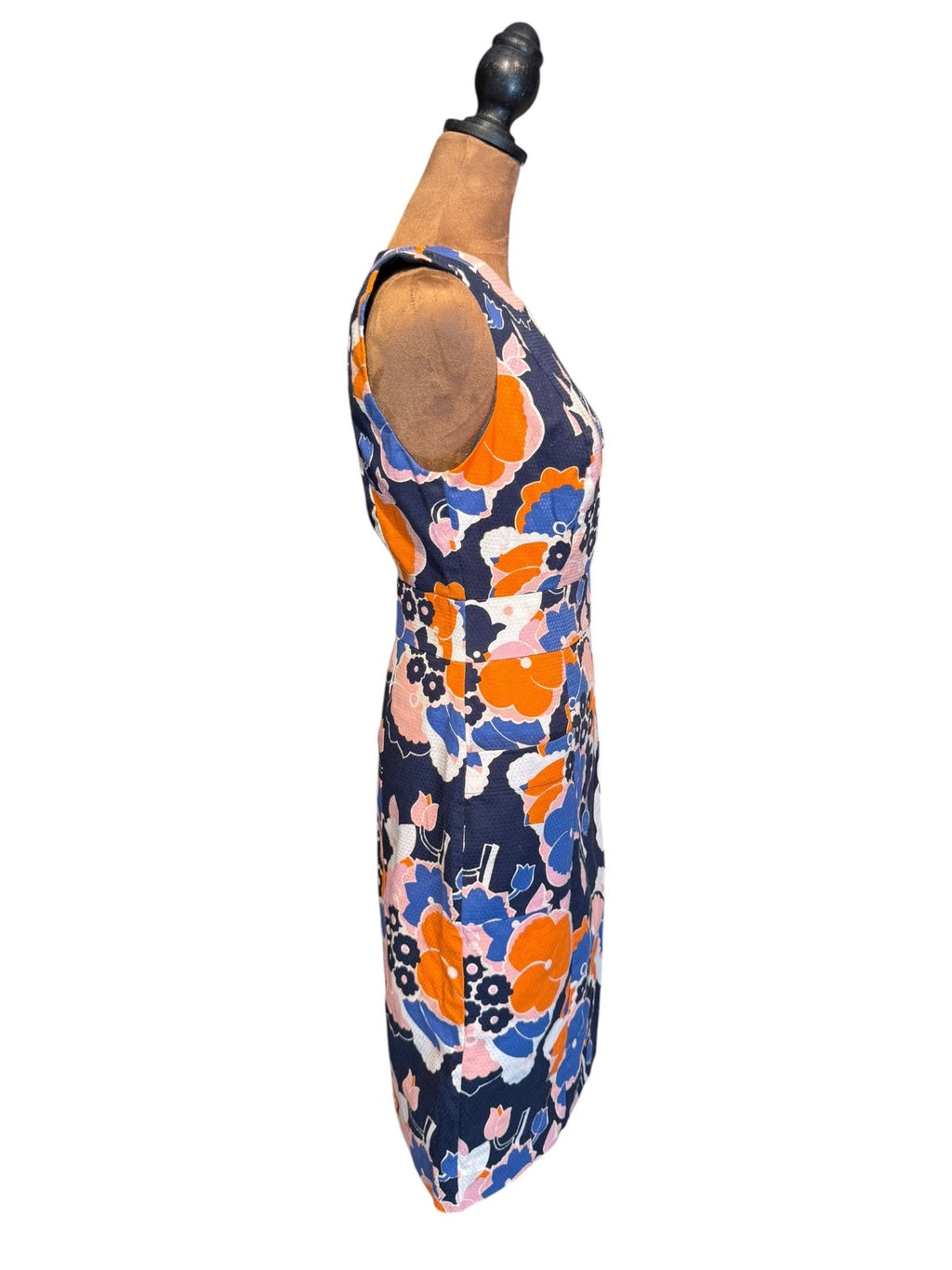 Boden Floral Textured Sleeveless Dress