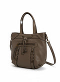 Joelle Hawkens Taupe Leather Tote Bag