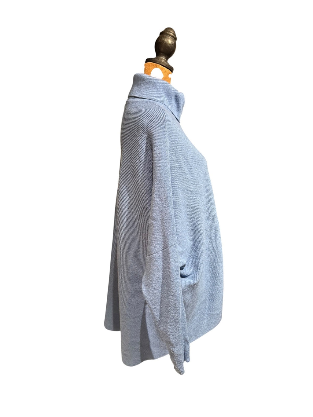 Light Blue Oversized Turtleneck Sweater