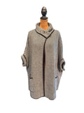 APT. 9 Black & White Chevron Pattern Acrylic Poncho Sweater