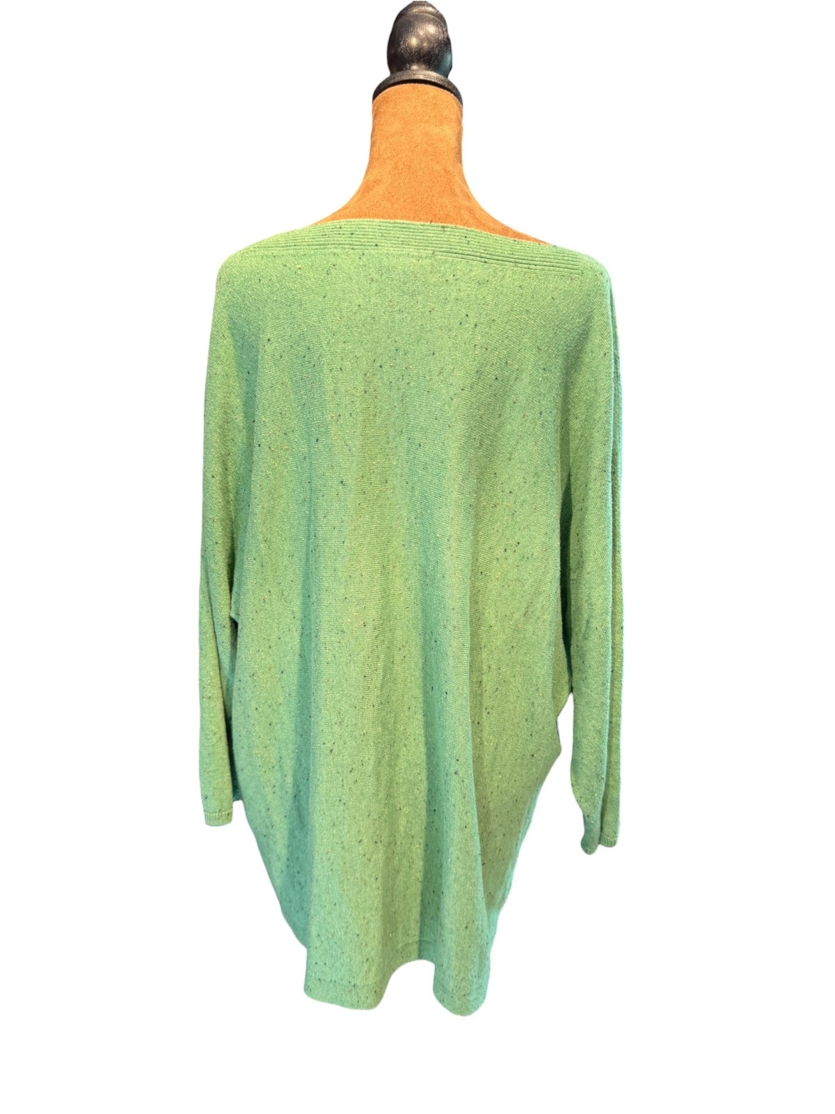 J. Jill Speckled Green Cotton Rayon Sweater