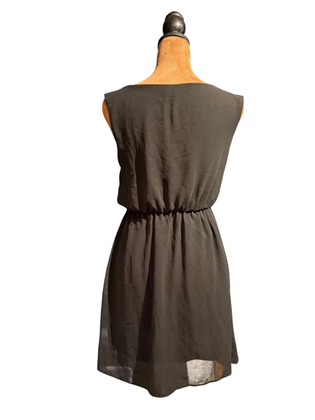 Poof Black Sleeveless V-Neck Dress
