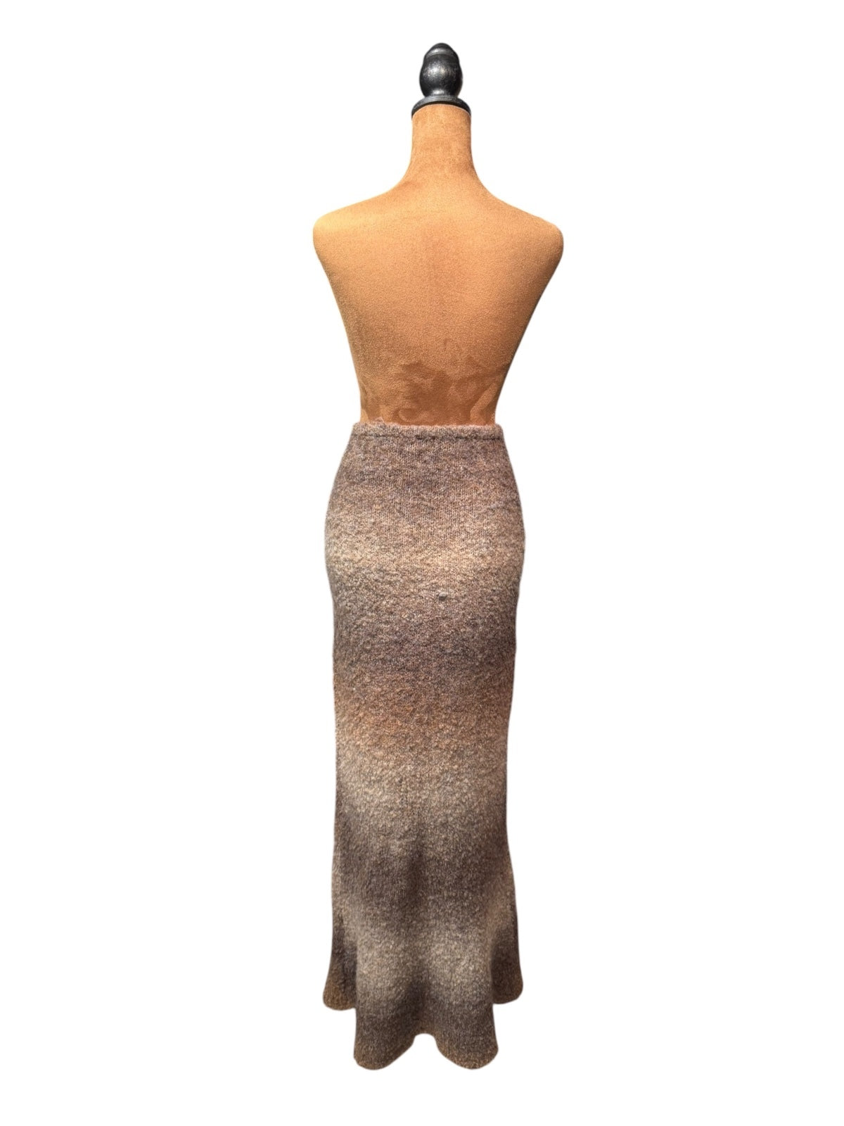 PrettyLittleThing Brown Knit Ombre Maxi Skirt