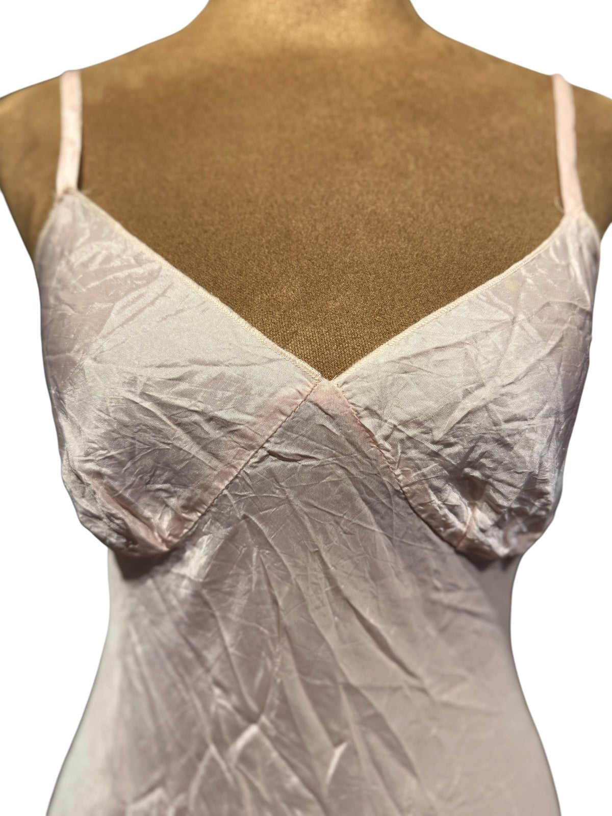 Vintage Style Soft Pink Slip Dress