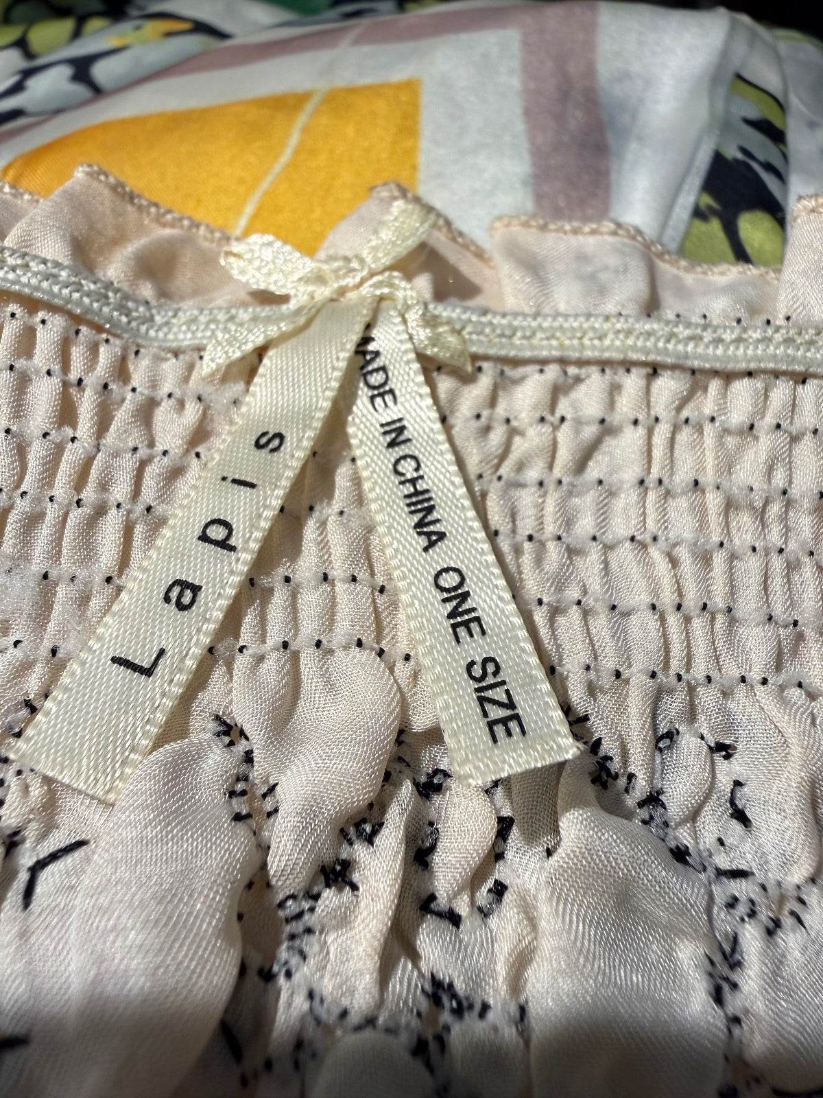Lapis Strapless Smocked Dress with Sequin Embellishments