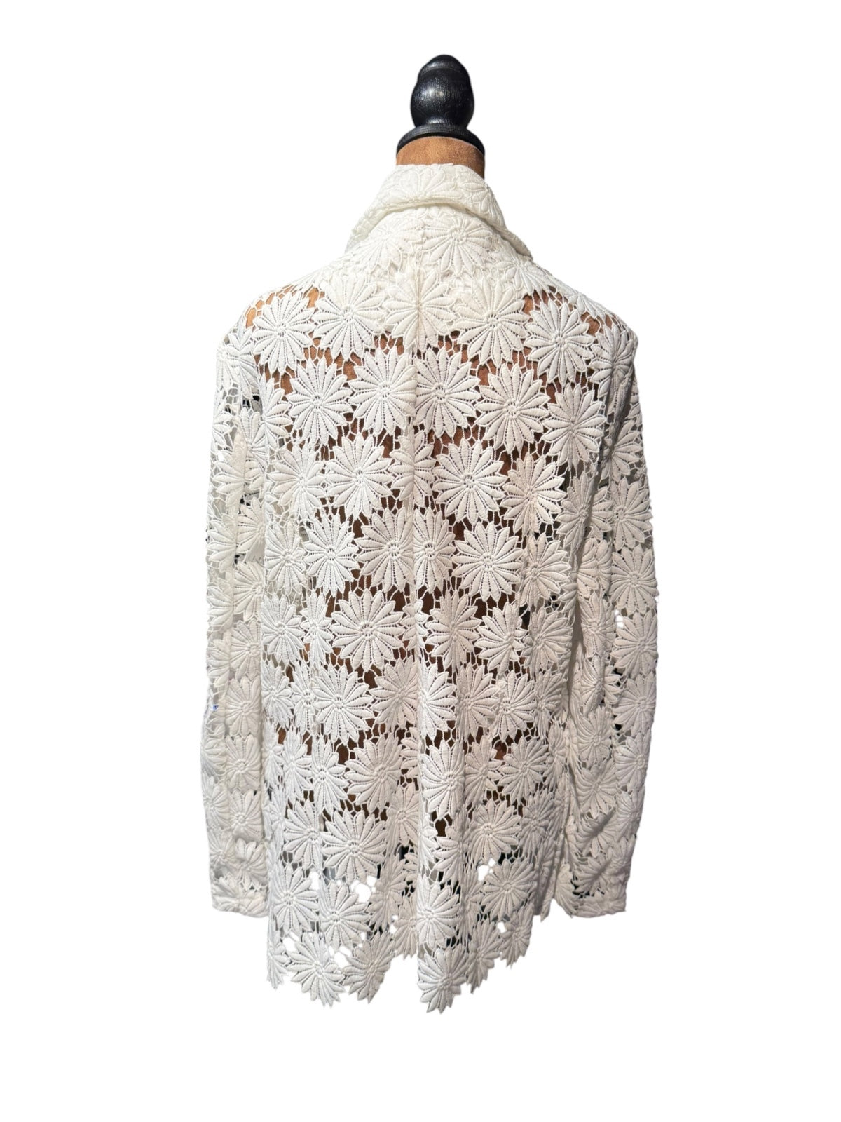 Berek White Floral Lace Blazer Jacket
