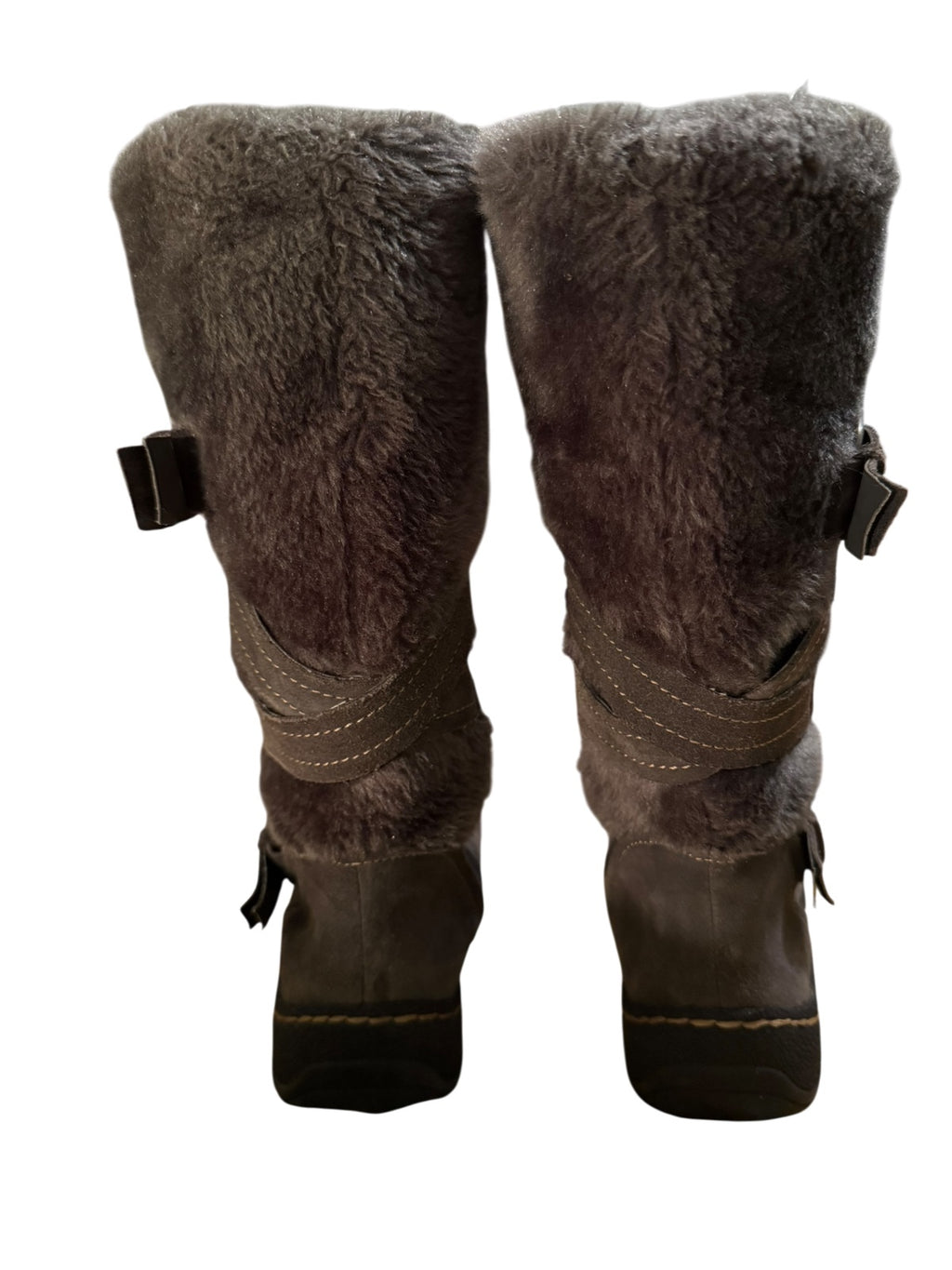 G.H. Bass & Co. Women's Brown Suede Shearling Lined Winter Boots