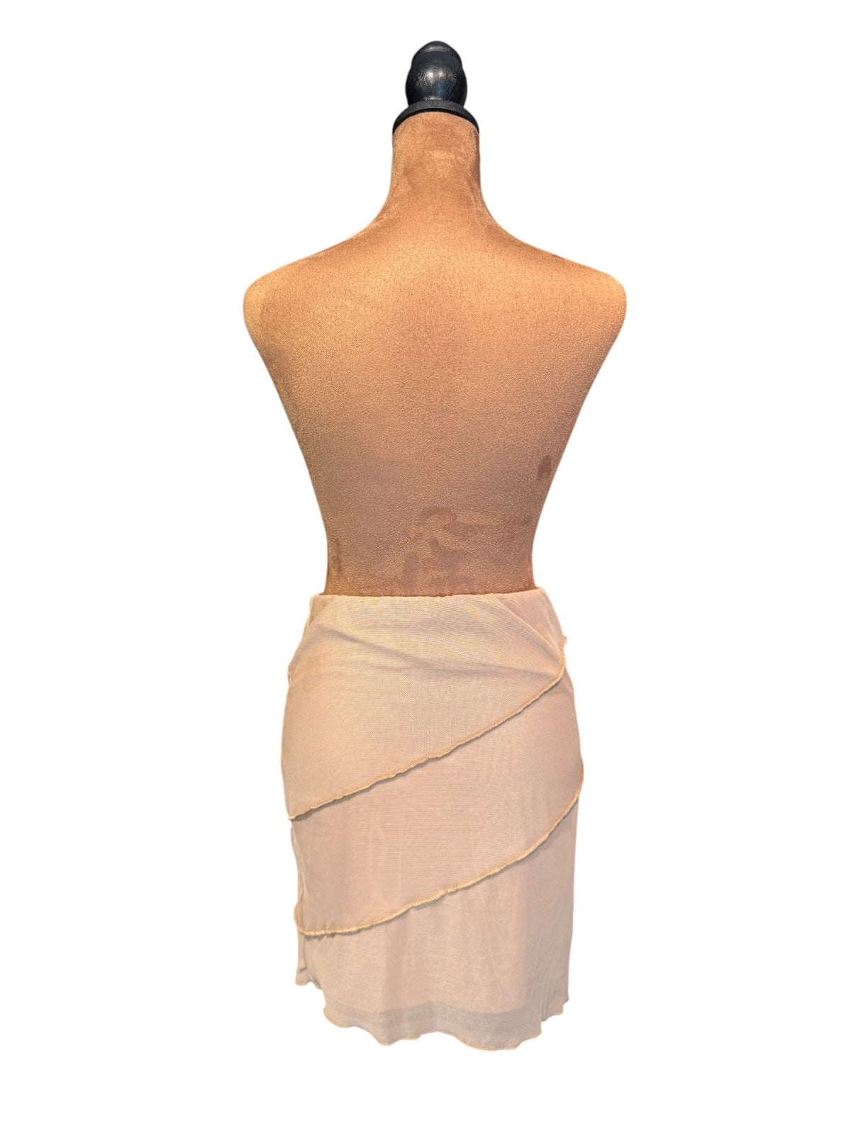 Princess Polly Beige Mesh Mini Skirt with Seam Detail