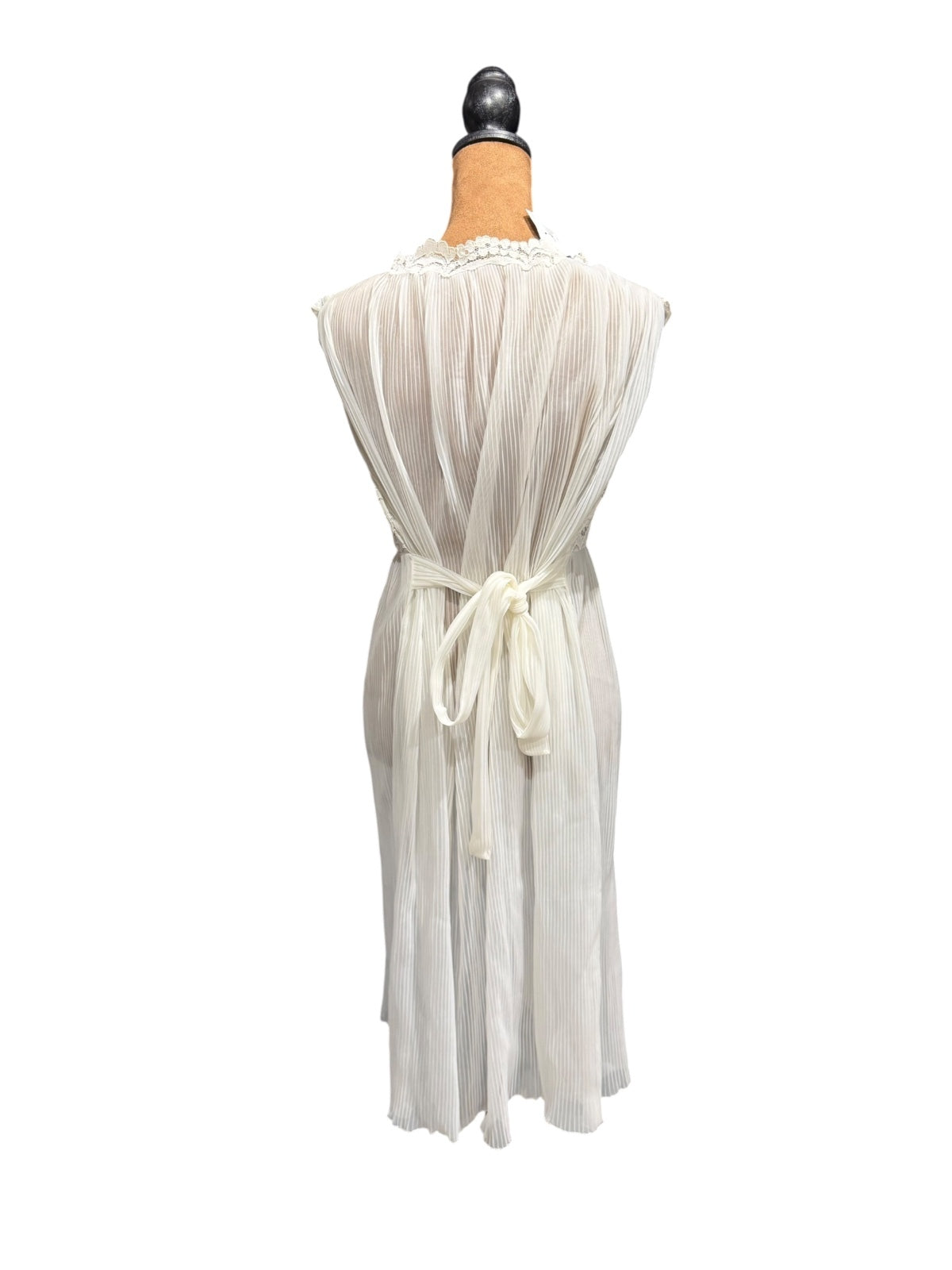 Vintage White Lace and Pleated Nightgown