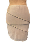 Princess Polly Beige Mesh Mini Skirt with Seam Detail