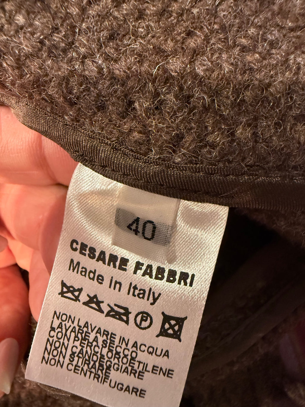 Cesare Fabbri Wool Knit Fringe Button Blazer Jacket