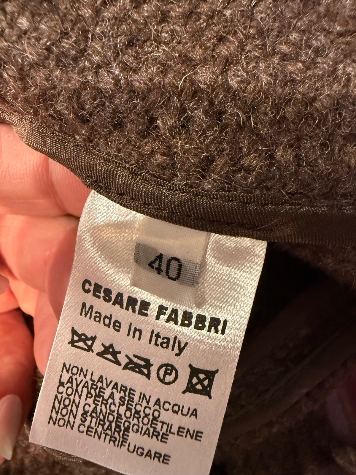 Cesare Fabbri Wool Knit Fringe Button Blazer Jacket
