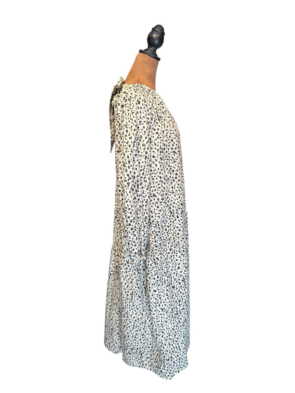 Who What Wear Leopard Print Cotton Midi Dress