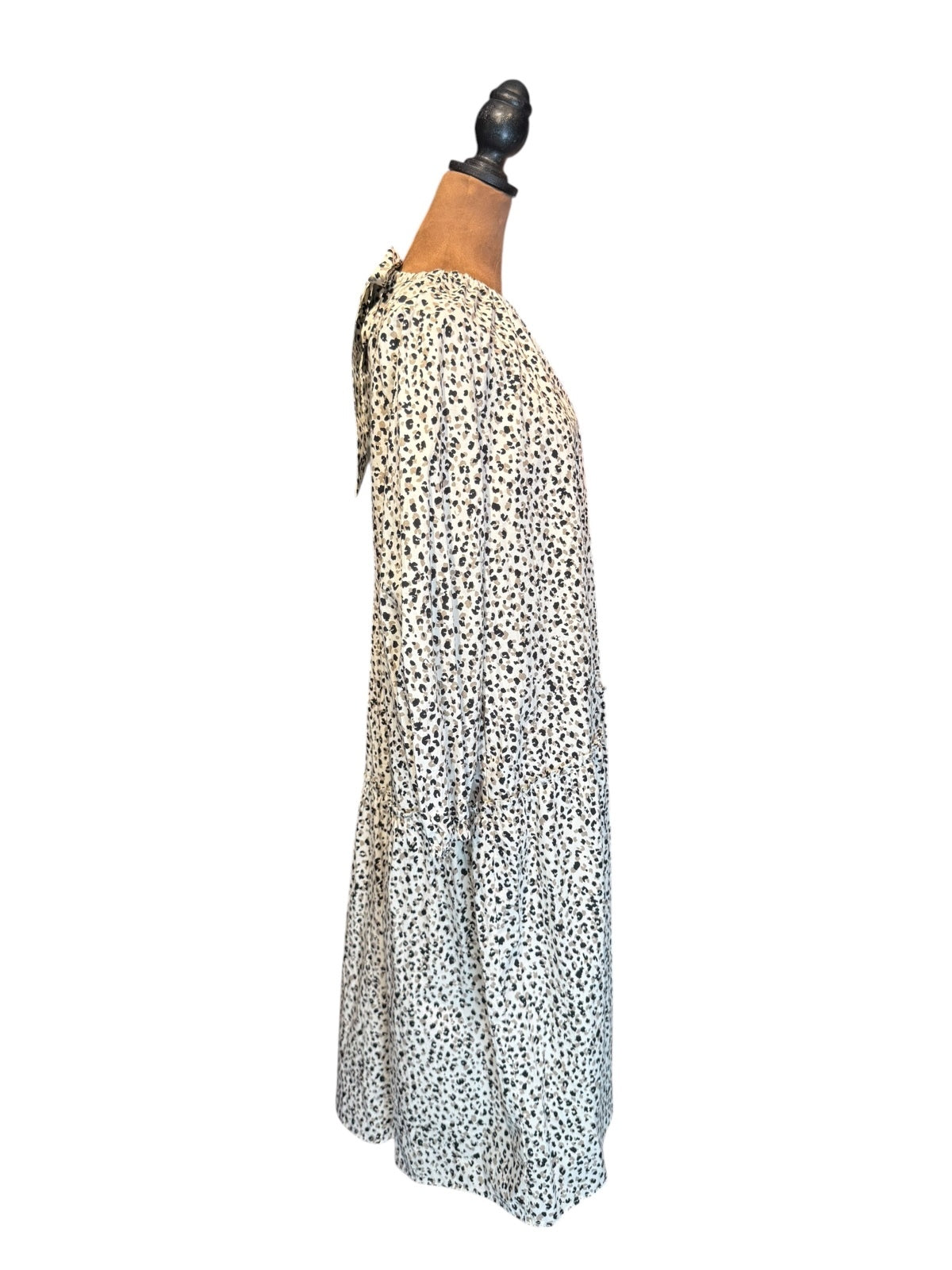 Who What Wear Leopard Print Cotton Midi Dress