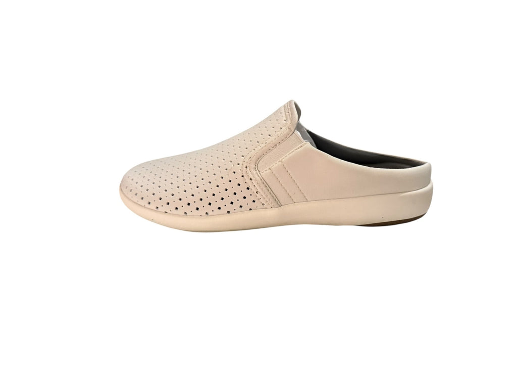 Revitalign Women's Slip-On Clogs Beige Perforated Comfort Shoes