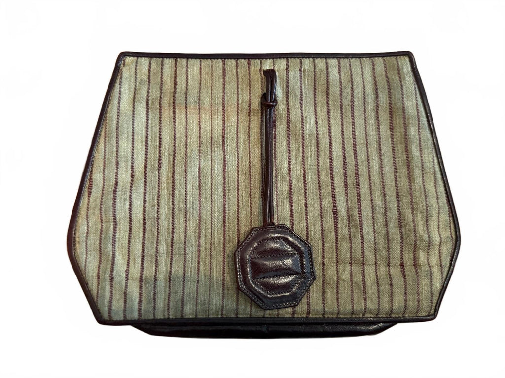Barbara Bolan Vintage Italian Leather and Fabric Handbag