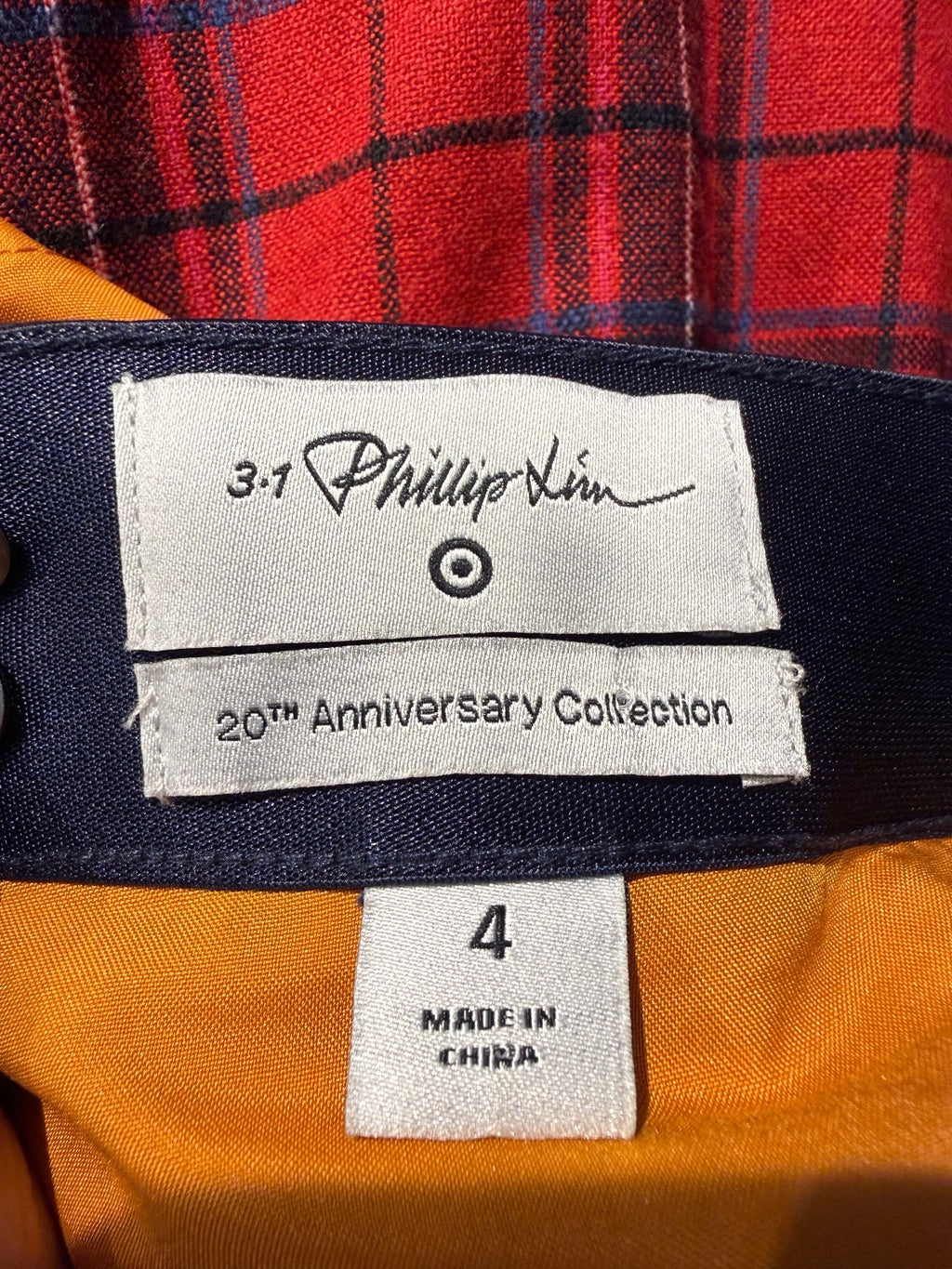 3.1 Phillip Lim 20th Orange Blue Leopard Print Skirt