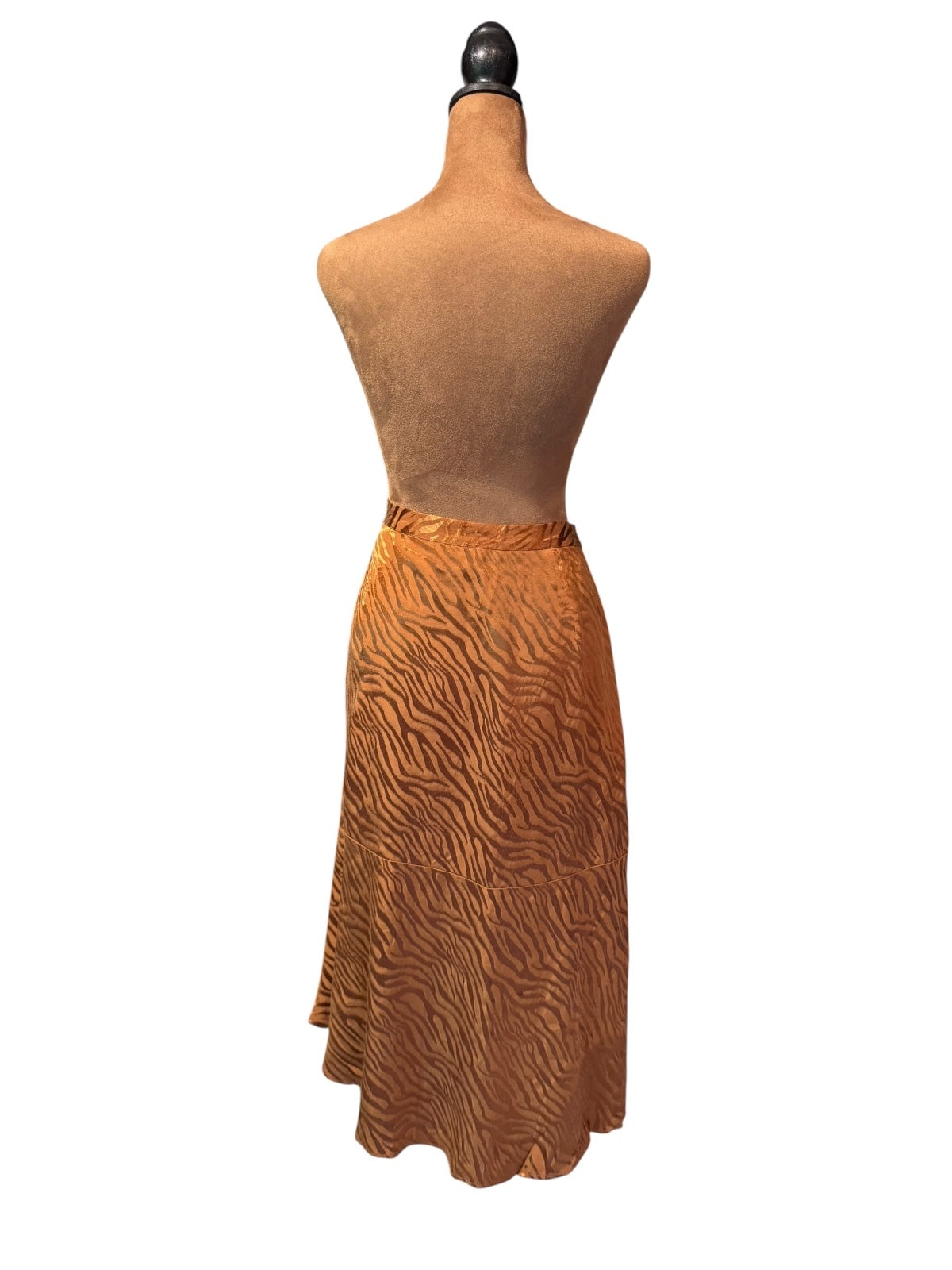 Maeve Brown Animal Print Wrap Skirt with Tie Waist