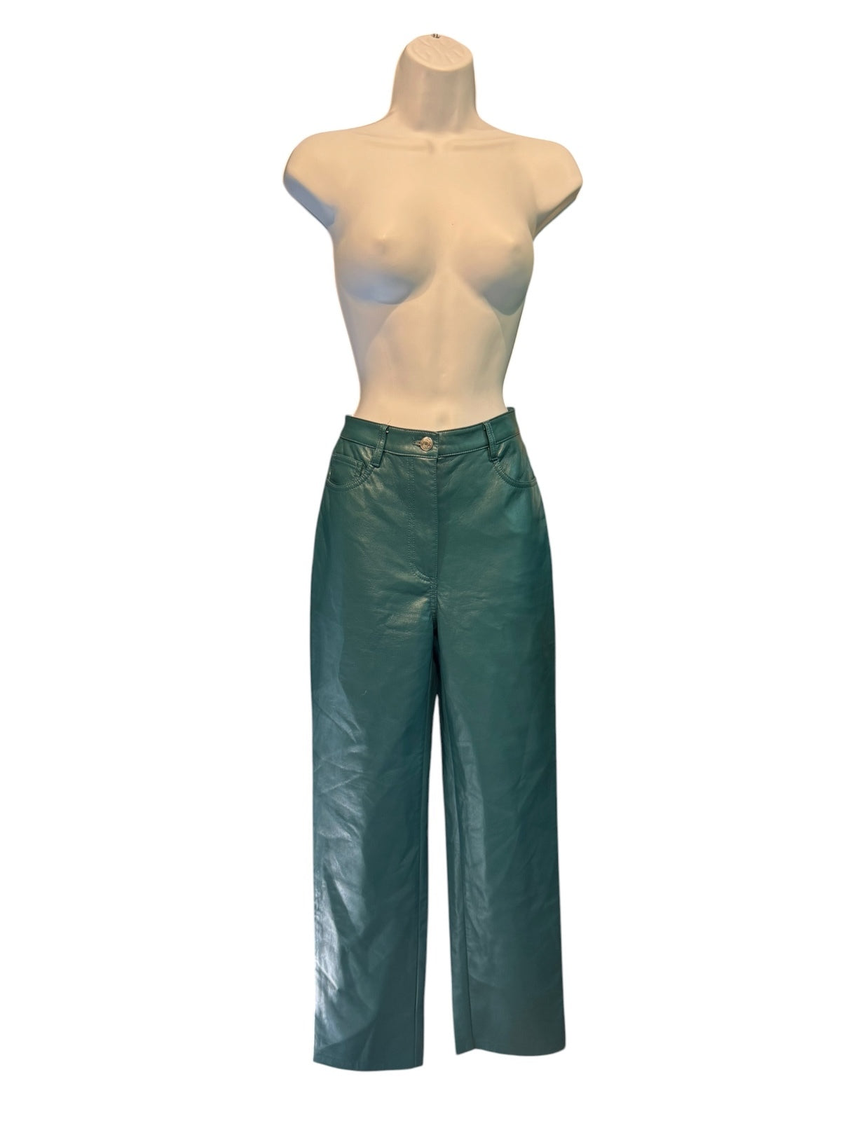 Wilfred Women's Teal Faux Leather Pants