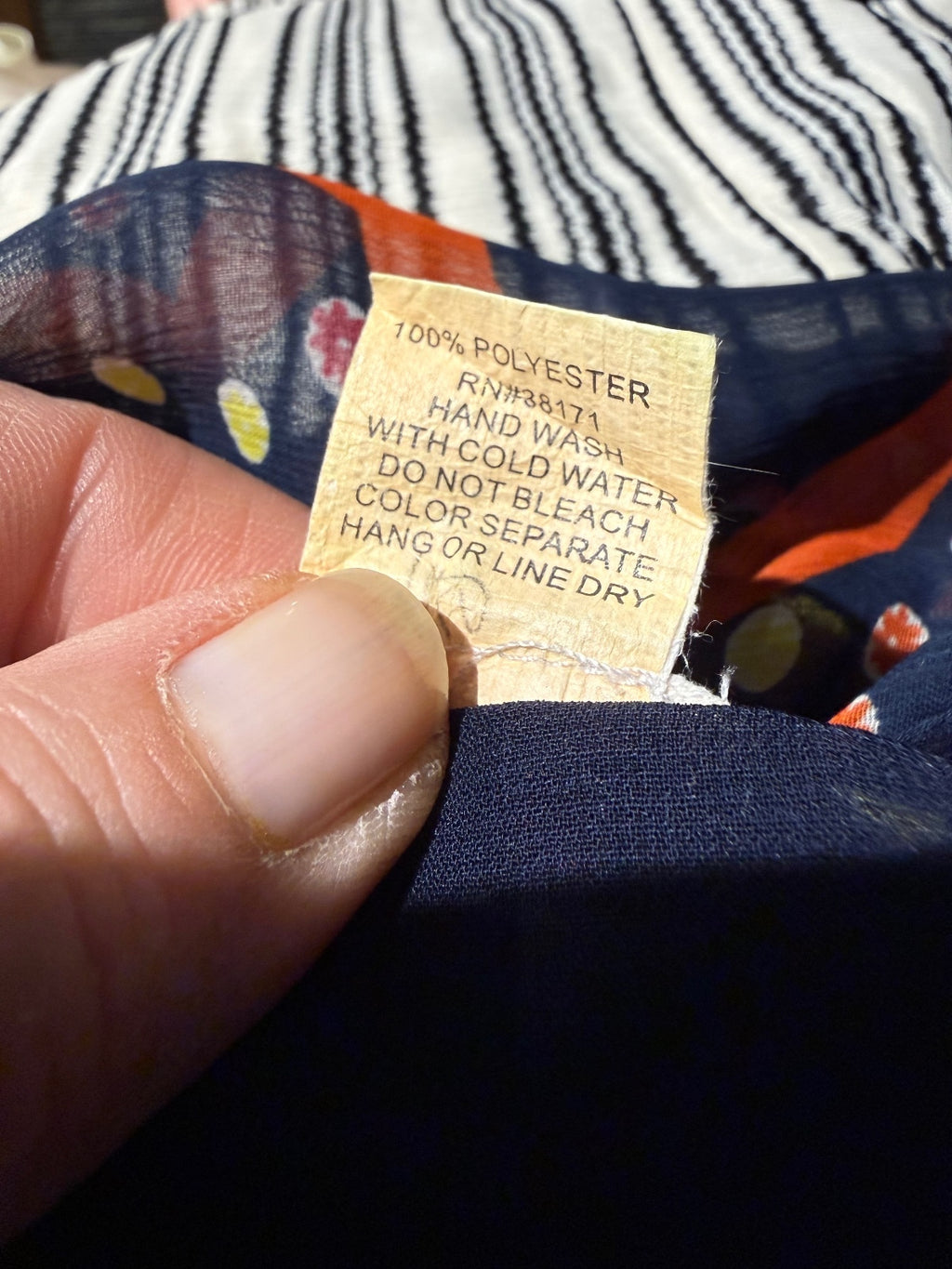 Lucca Navy Blue Multicolor Patterned Dress