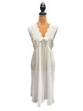 Vintage White Lace and Pleated Nightgown