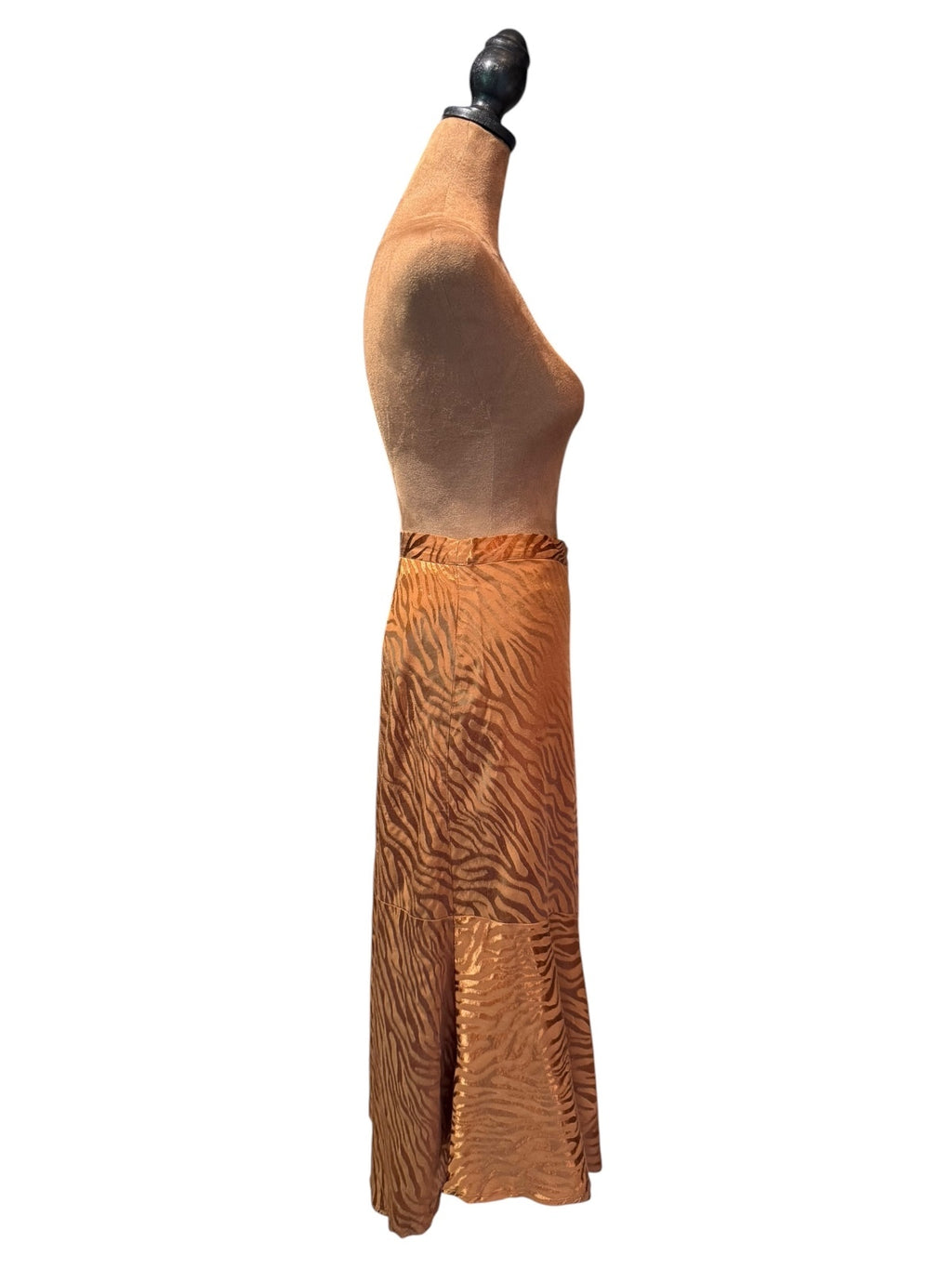 Maeve Brown Animal Print Wrap Skirt with Tie Waist