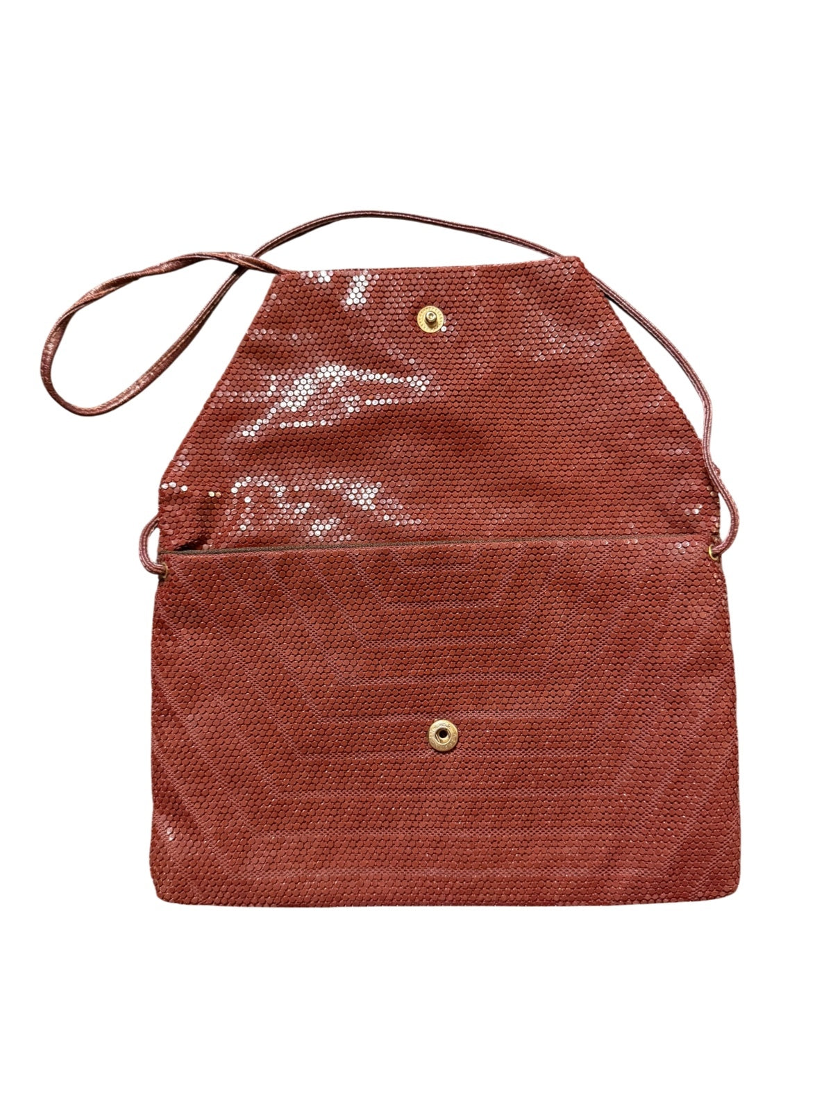 Vintage Red Mesh Envelope Clutch Bag